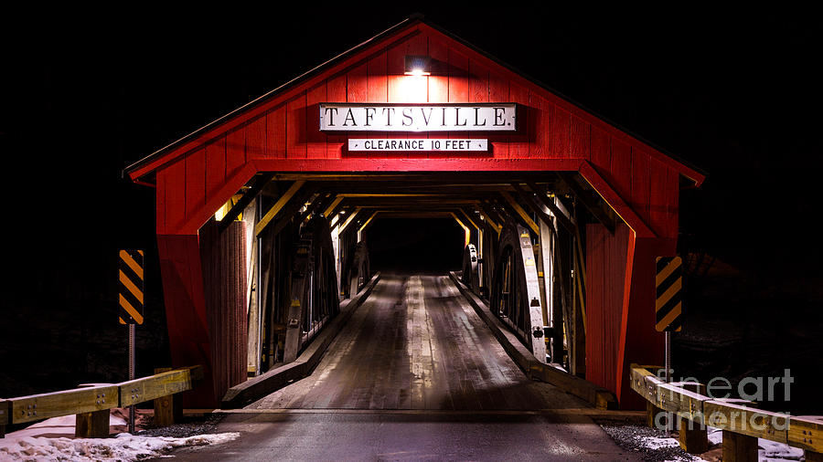 The rebuilt Taftsville Covered Bridge. #4 Photograph by New England Photography