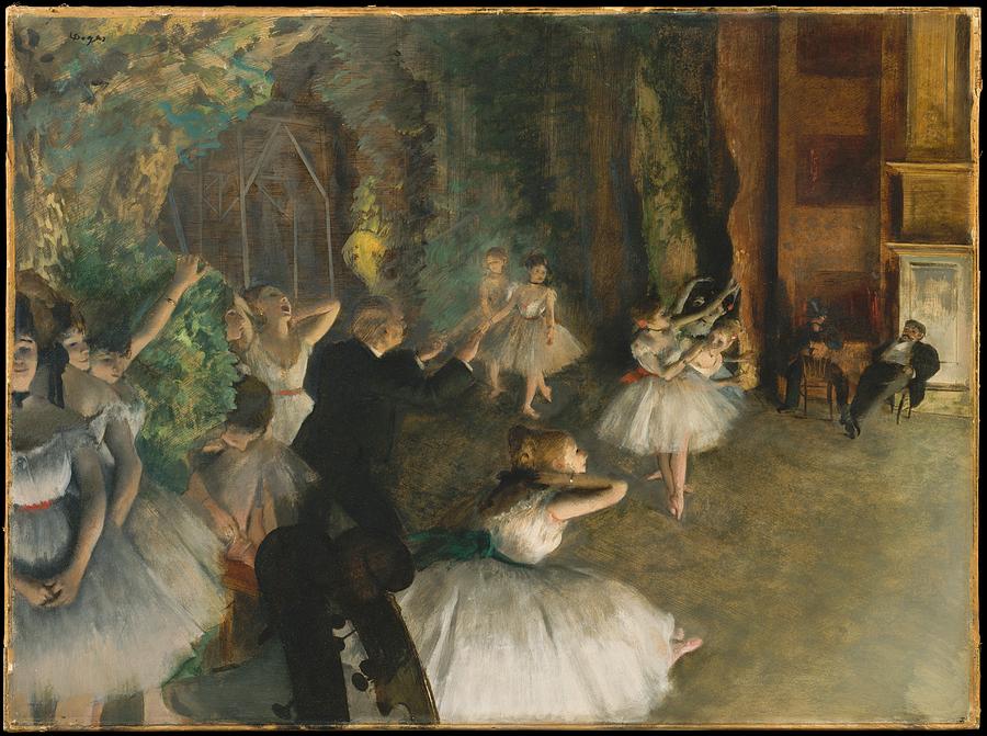 Edgar Degas Drawing - The Rehearsal Of The Ballet Onstage #3 by Edgar Degas