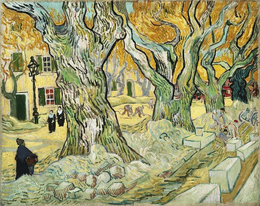 The Road Menders #12 Painting by Vincent van Gogh