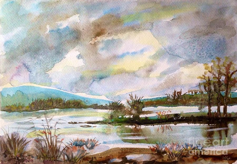 The swamp #3 Painting by Katerina Kovatcheva