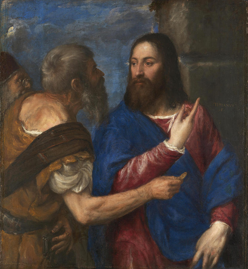 The Tribute Money #10 Painting by Titian