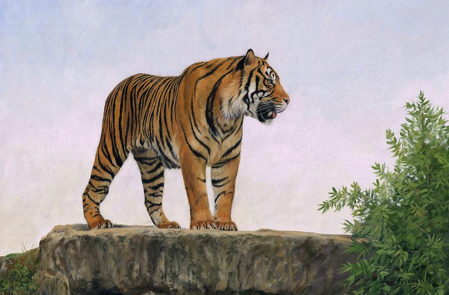 Tiger #4 Painting by David Stribbling
