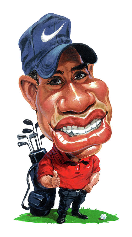 Tiger Woods Painting by Art  