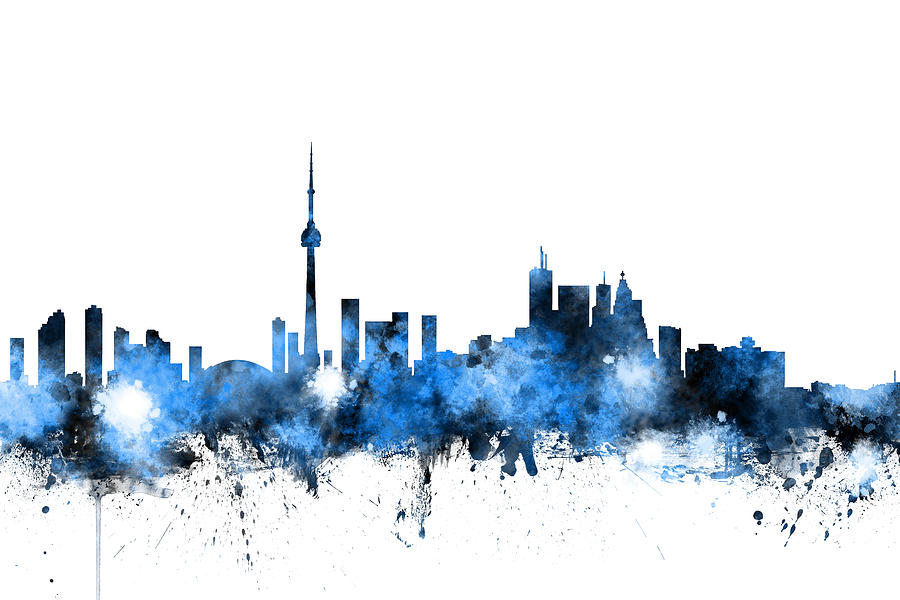 Toronto Canada Skyline #3 Digital Art by Michael Tompsett