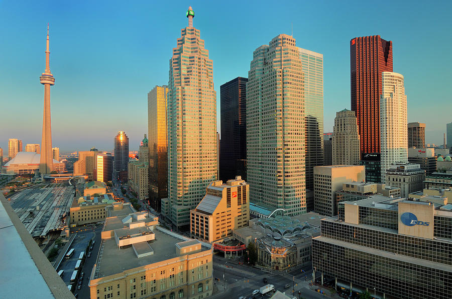 Canada Photograph - Toronto City At Dusk With Cn Tower by Jaynes Gallery Canada Photograph - Toronto City At Dusk With Cn Tower by Jaynes Gallery