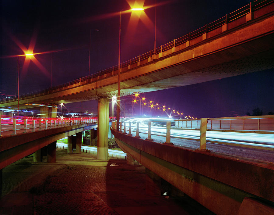 Traffic At Night #3 Photograph by Gustoimages/science Photo Library