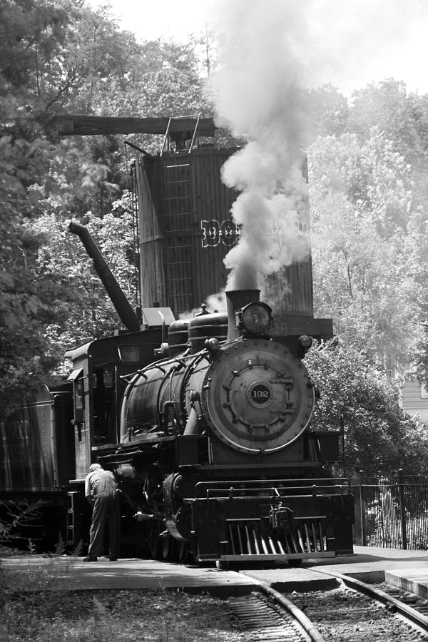 Black And White Photograph - Steam Train 2 by Dwight Cook