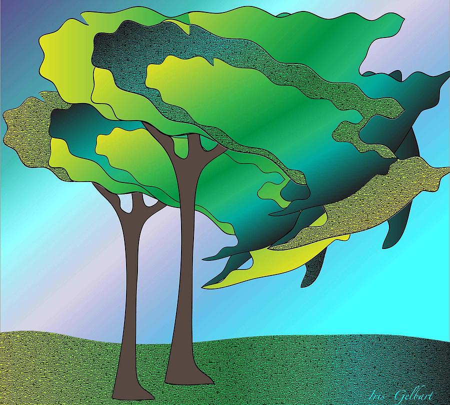 Tree Time Digital Art by Iris Gelbart
