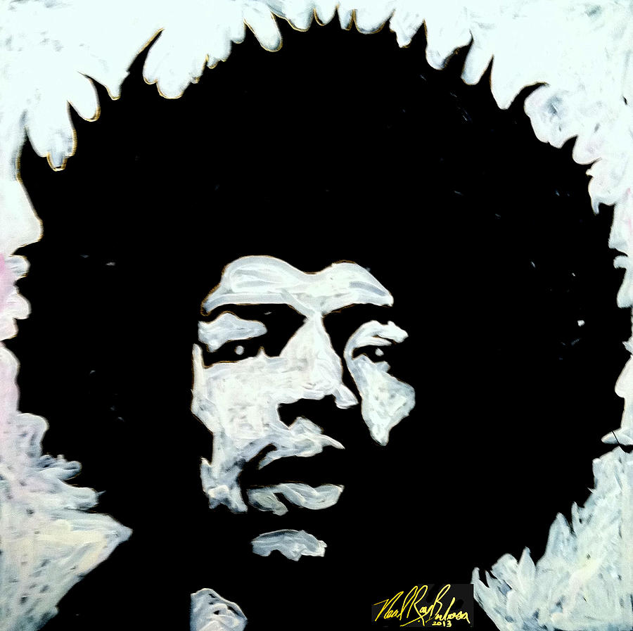 Tribute To Jimi Hendrix #2 Painting by Neal Barbosa