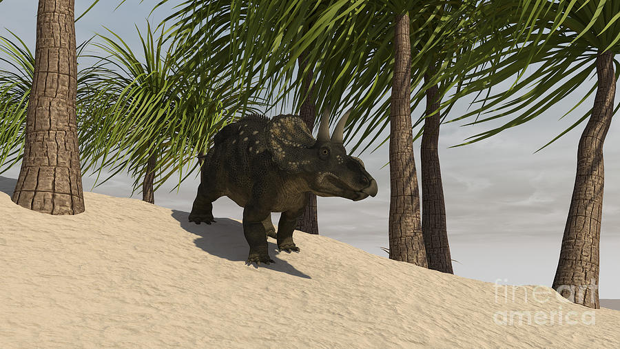 triceratops walking