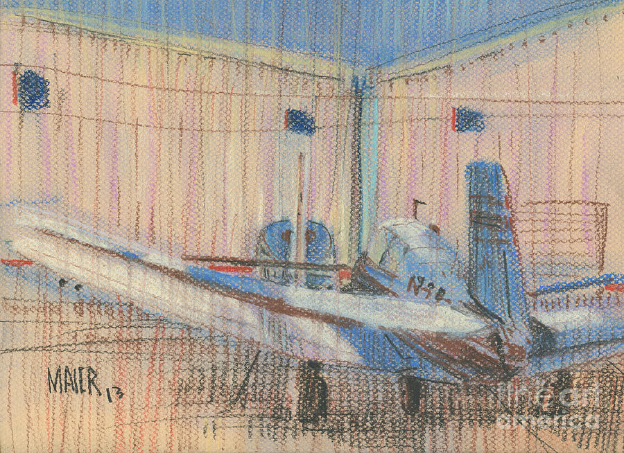 Small Drawing - Two Planes by Donald Maier