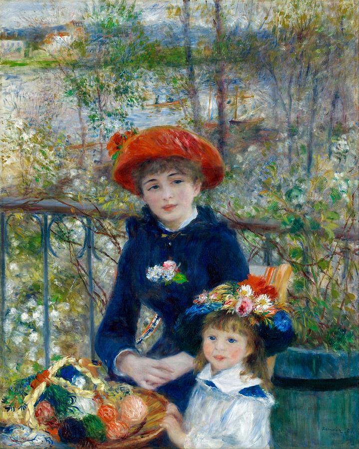 Two Sisters #3 Painting by Pierre-Auguste Renoir