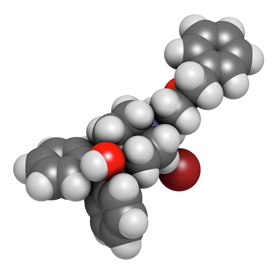 Bromide Photograph - Umeclidinium Bromide Copd Drug Molecule #3 by Molekuul