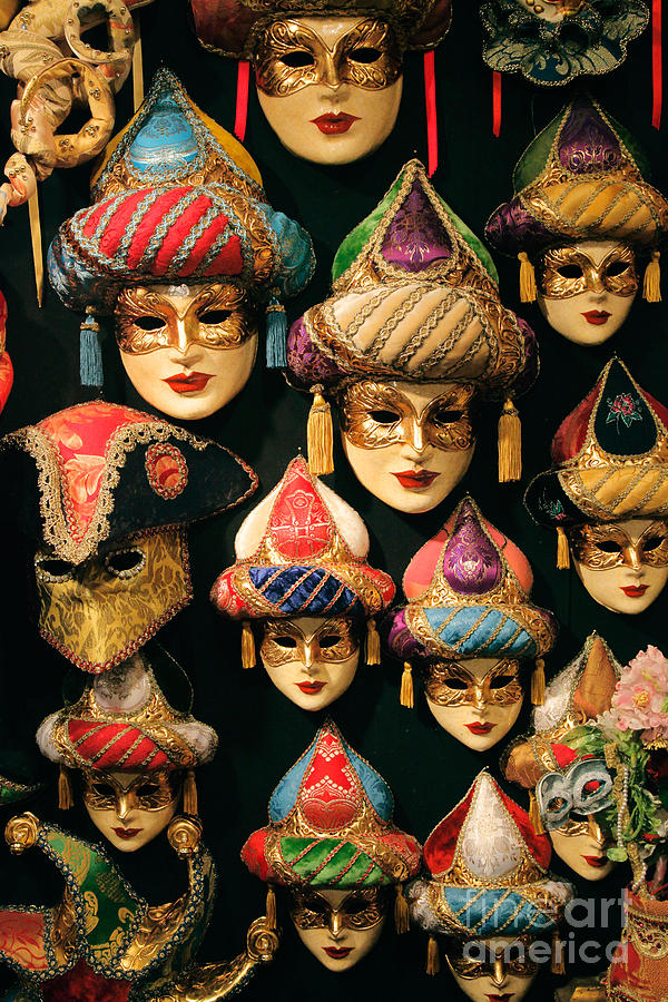 Venetian masks #3 Photograph by Inge Johnsson