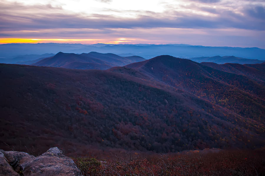 View of the Blue Ridge Mountains during fall season #3 Photograph by Alex Grichenko