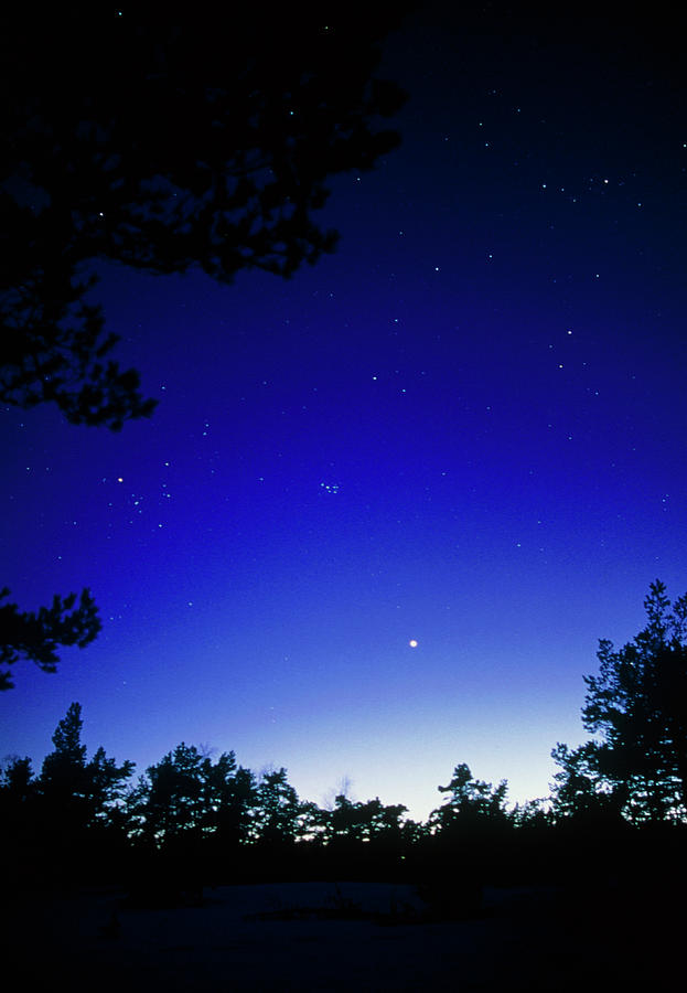 View Of The Planet Venus And The Pleiades #3 Photograph by Pekka Parviainen/science Photo Library
