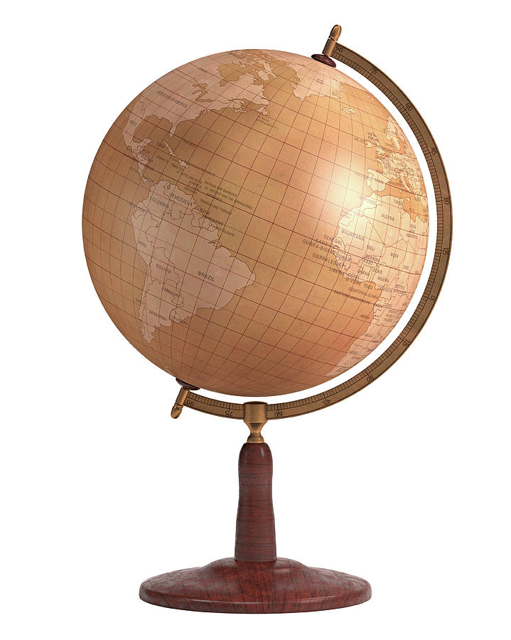 Vintage Globe #3 Photograph by Ktsdesign