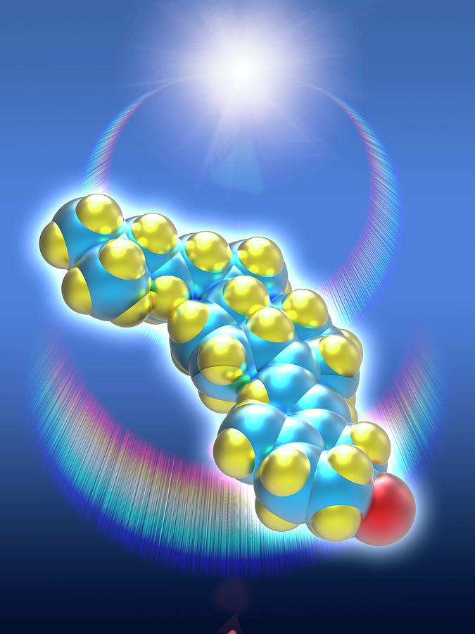 Vitamin D Molecule And Sun Flare #3 Photograph by Alfred Pasieka/science Photo Library