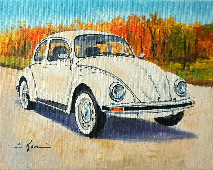 VW Beetle #3 Painting by Luke Karcz