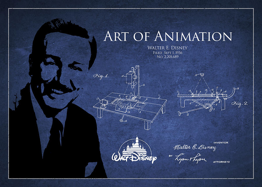 Vintage Digital Art - Walt Disney Patent from 1936 #4 by Aged Pixel