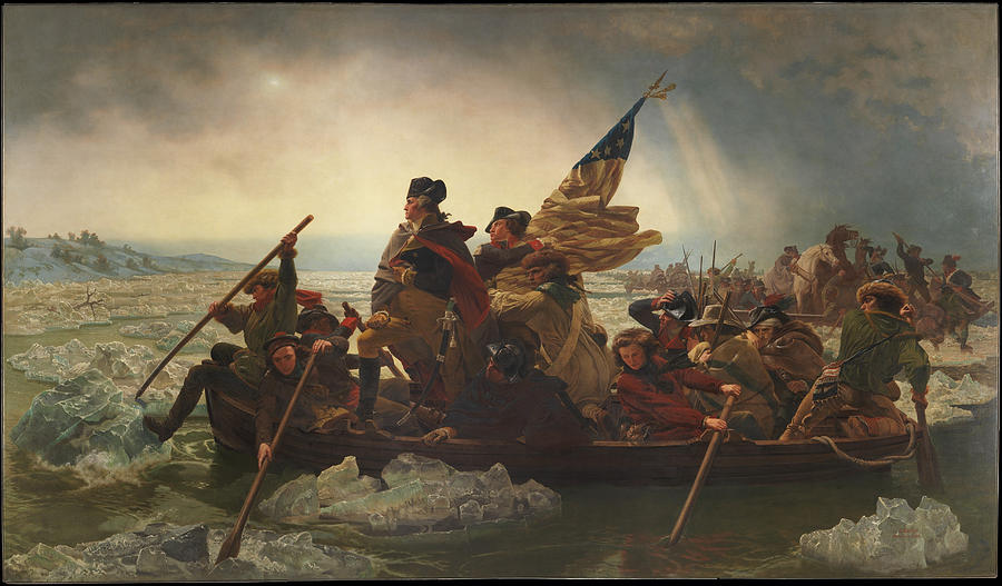 Washington Crossing the Delaware #1 Painting by Emanuel Gottlieb Leutze