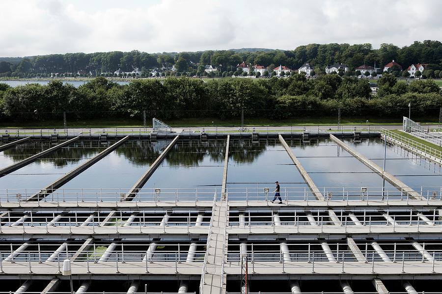 Landscape Photograph - Waste Water Treatment Plant #3 by Thomas Fredberg/science Photo Library