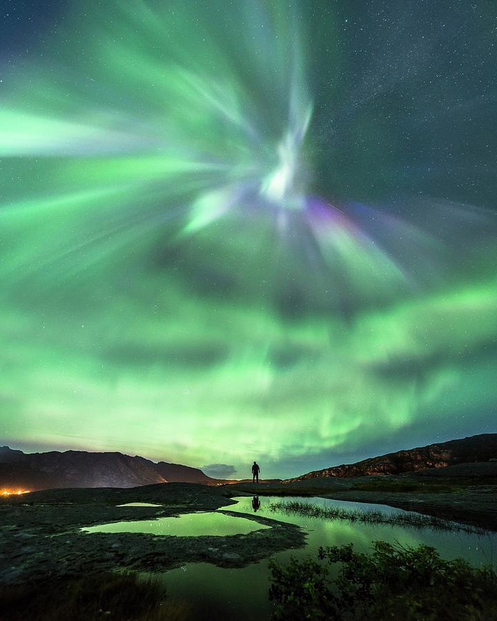 Watching The Aurora Borealis #3 Photograph by Tommy Eliassen/science Photo Library