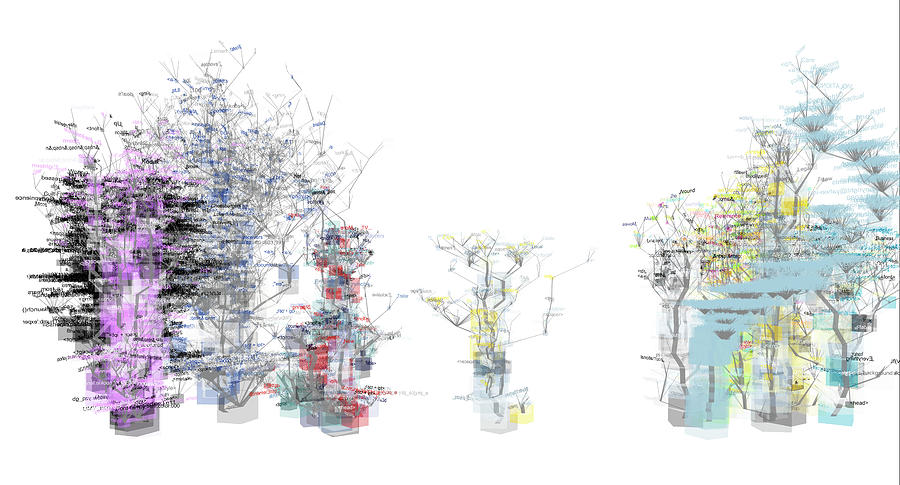 Map Photograph - Website Source Code Visualisation #3 by Christian Riekoff/science Photo Library