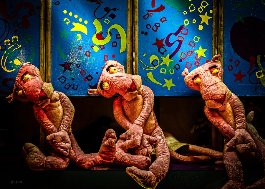 Surrealism Photograph - 3 Wet Pink Panthers by Bob Orsillo