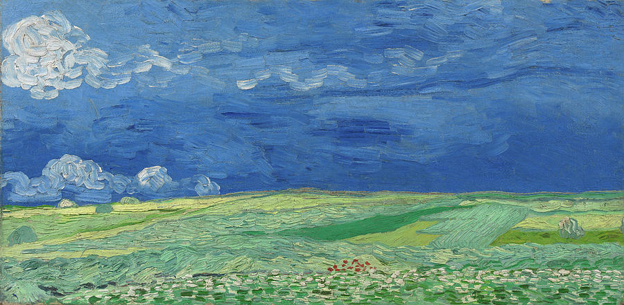 Wheatfield under Thunderclouds #10 Painting by Vincent van Gogh