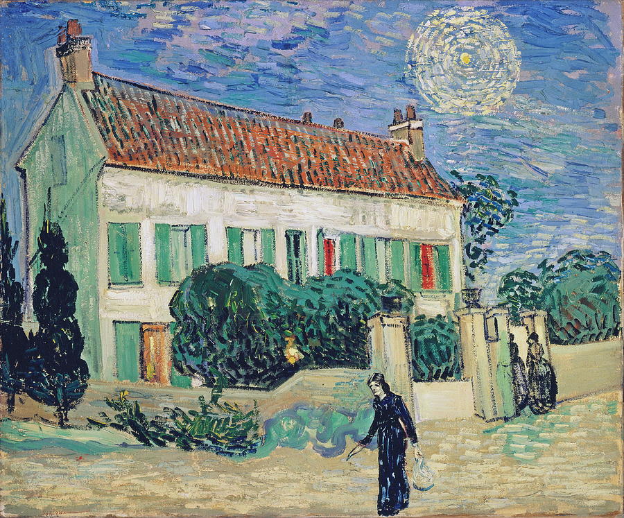White House at Night #8 Painting by Vincent van Gogh