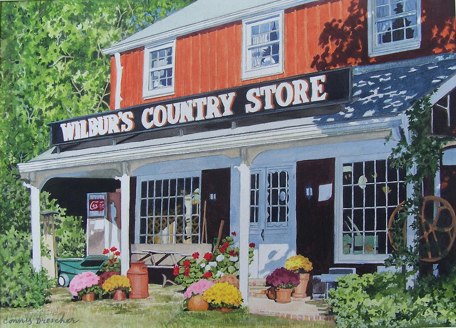 Tree Mixed Media - Wilburs Country Store #3 by Constance Drescher