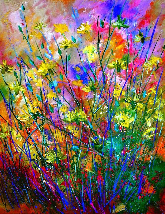 Flower Painting - Wild Flowers  by Pol Ledent