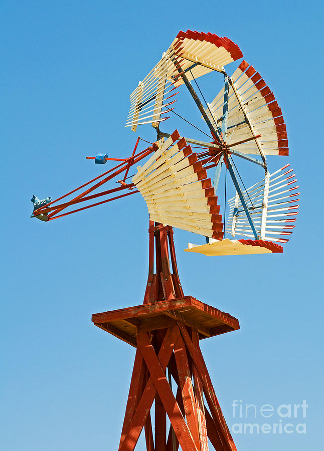 Wind Mills In West Texas #3 Photograph by Millard H. Sharp