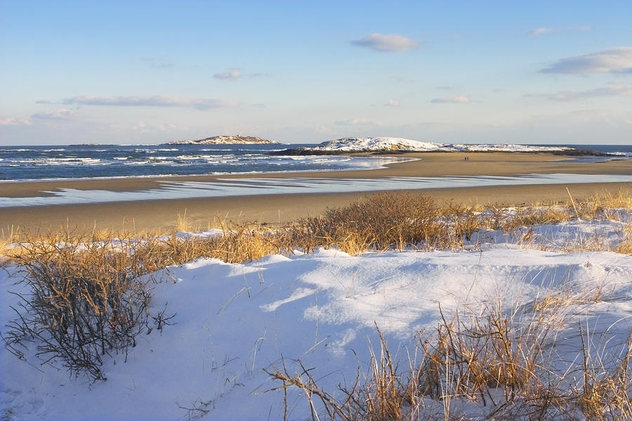 Winter at Popham Beach State Park Maine #3 Photograph by Keith Webber Jr