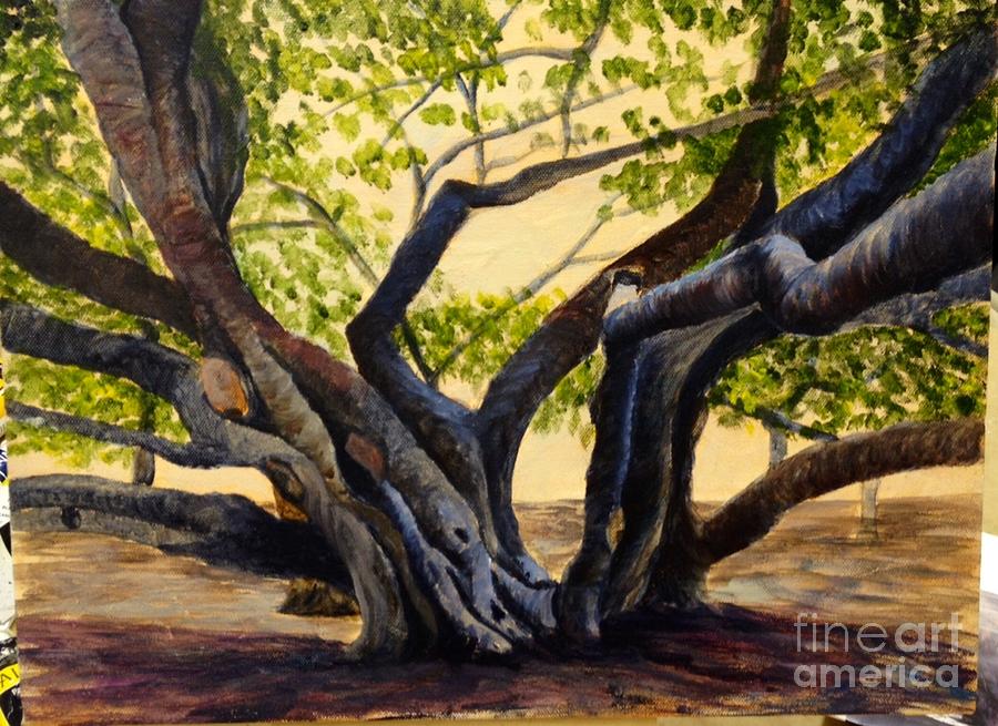 Wip Banyan Tree #3 Painting by Darice Machel McGuire