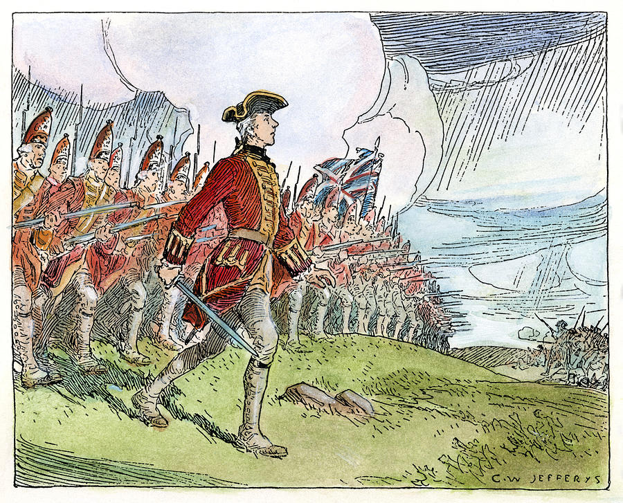Wolfe At Quebec, 1759 #3 Drawing by Granger