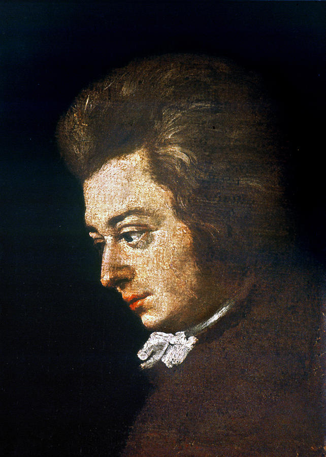Portrait of Wolfgang Amadeus Mozart - Artist as art print or hand painted  oil.