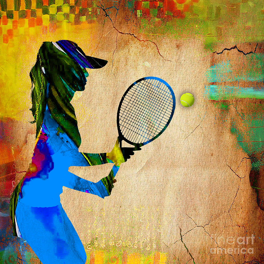 Womens Tennis #3 Mixed Media by Marvin Blaine