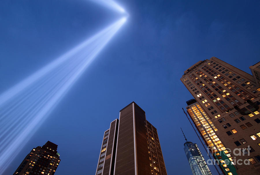 World Trade Center Tribute in Lights #3 Photograph by Steven Spak
