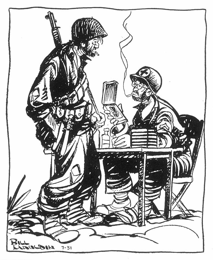 World War II Cartoon #1 Photograph by Bill Mauldin