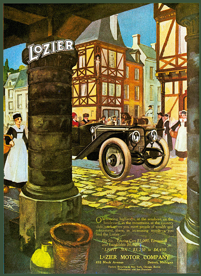 Lozier Motor Car Company Photograph by Vintage Automobile Ads and Posters