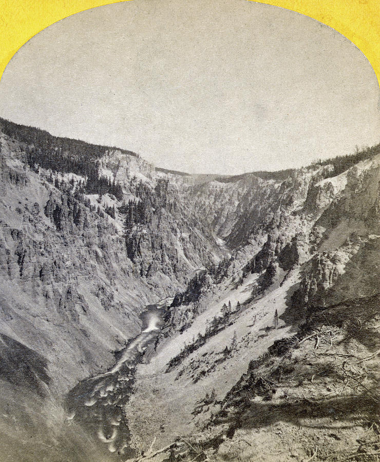 Yellowstone Canyon, 1871 Painting by Granger - Fine Art America