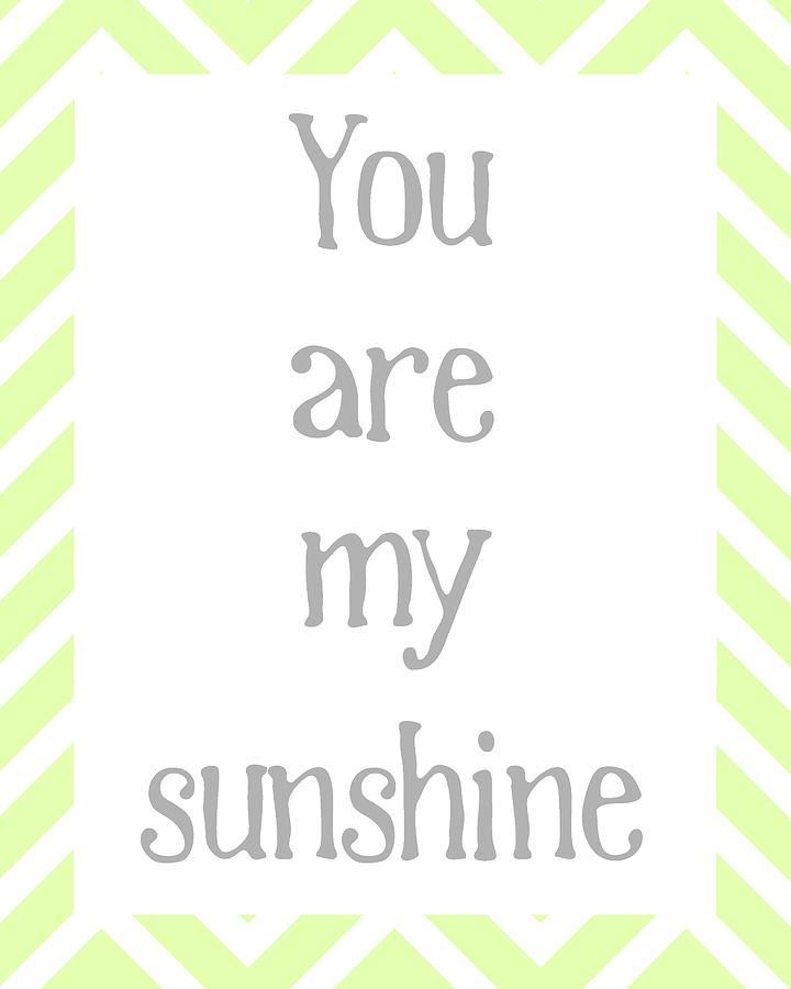 Baby Digital Art - You Are My Sunshine by Jaime Friedman