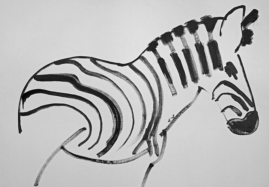 Zebra #3 Painting by Charles Stuart