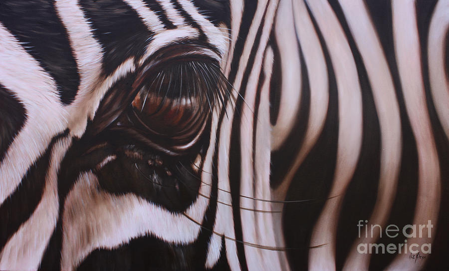 Zebra Painting - Zebra by Ilse Kleyn