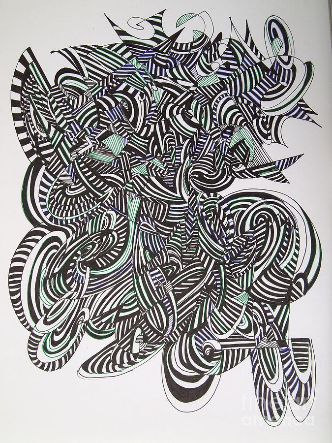 Zebra Warrior Drawing by Nancy Kane Chapman