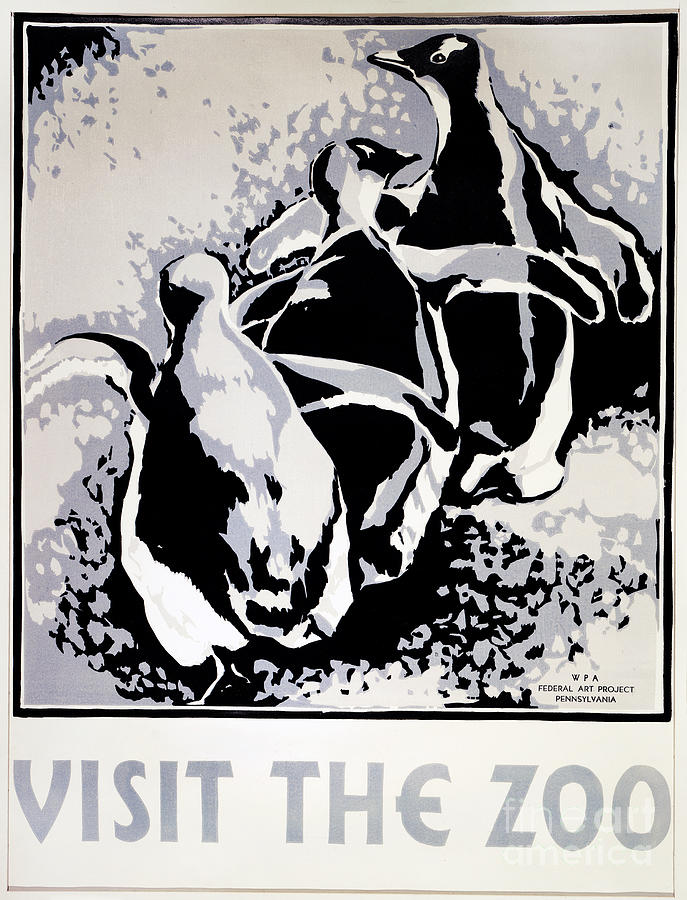 ZOO POSTER c1936 Drawing by Louise Welsh