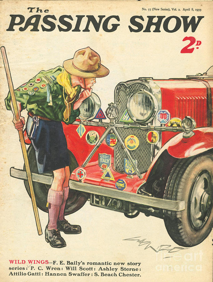 Car Drawing - 1930s,uk,the Passing Show,magazine Cover #30 by The Advertising Archives