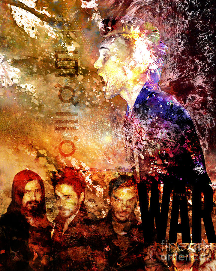 30 Seconds to Mars Painting Print Painting by Ryan Rock Artist - Fine ...